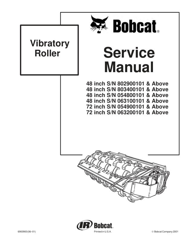 Bobcat Vibratory Roller Implement Service Manual - Image 2