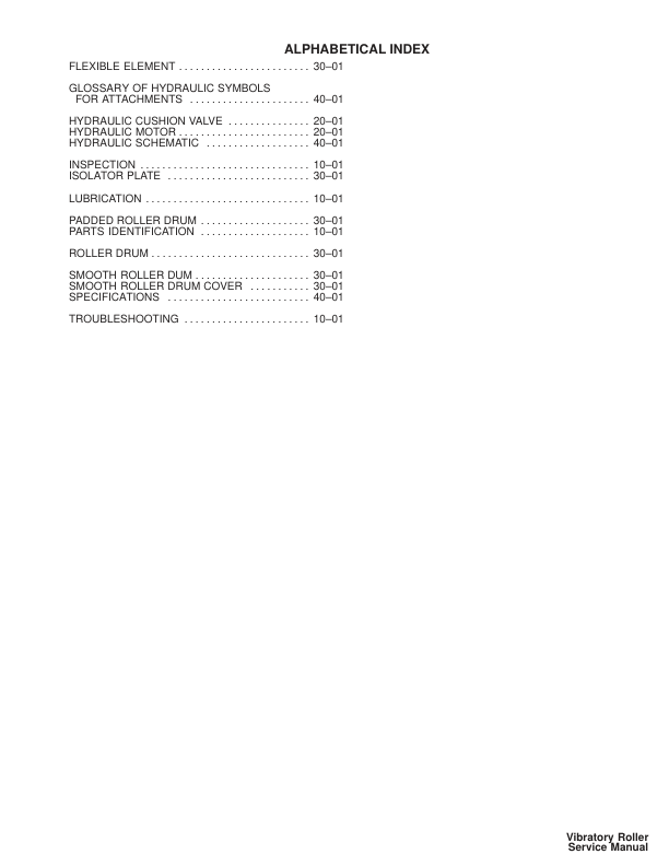 Bobcat Vibratory Roller Implement Service Manual - Image 3
