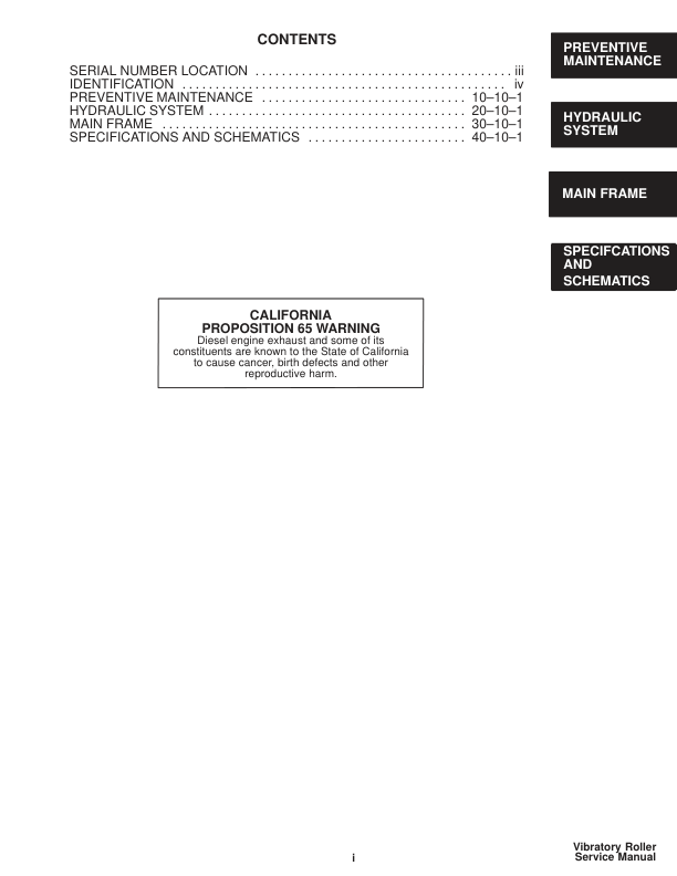 Bobcat Vibratory Roller Implement Service Manual - Image 4