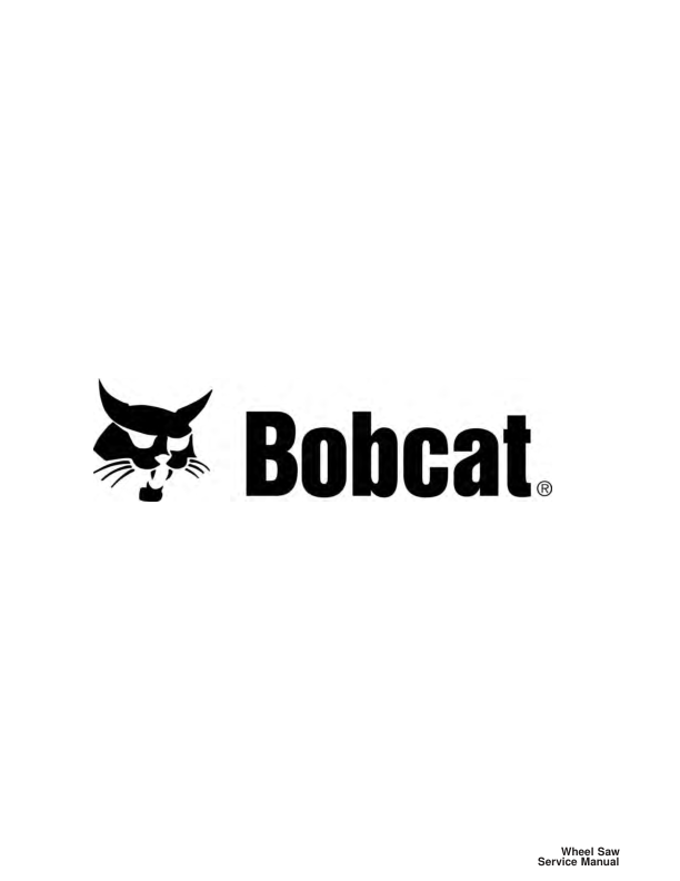 Bobcat Wheel Saw Implement Service Manual 991800101 991900101 2001 - Image 8
