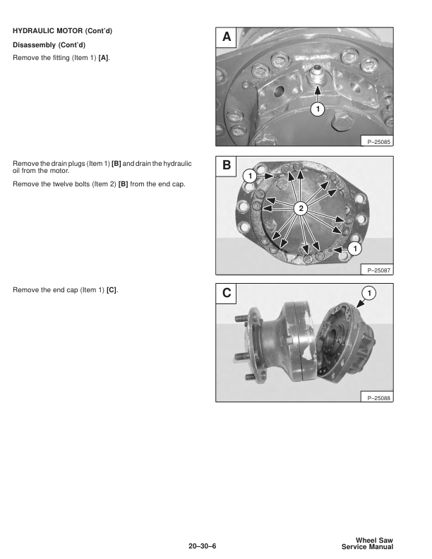 Bobcat Wheel Saw Implement Service Manual 991800101 991900101 2001 - Image 10