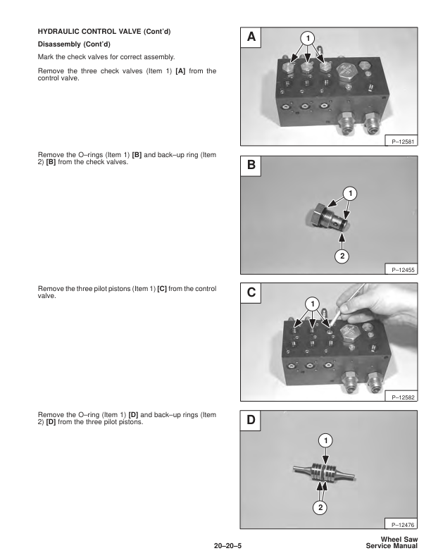 Bobcat Wheel Saw Implement Service Manual 991800101 991900101 2001 - Image 9