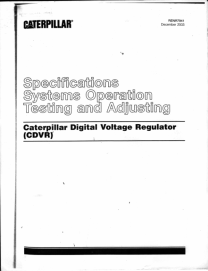Caterpillar Digital Voltage Regulator Service Manual - Image 2