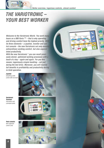 Fendt 800 Vario TMS 815 817 818 Tractors Brochure - Image 7