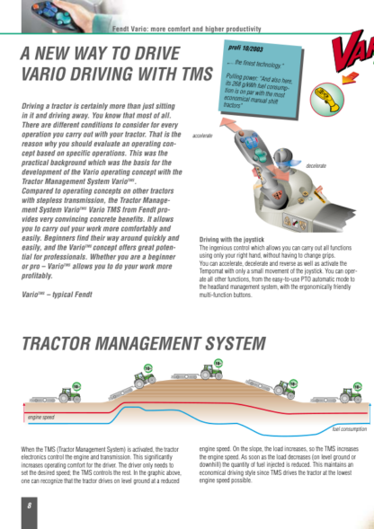 Fendt 800 Vario TMS 815 817 818 Tractors Brochure - Image 9