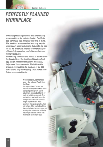 Fendt 800 Vario TMS 815 817 818 Tractors Brochure - Image 5