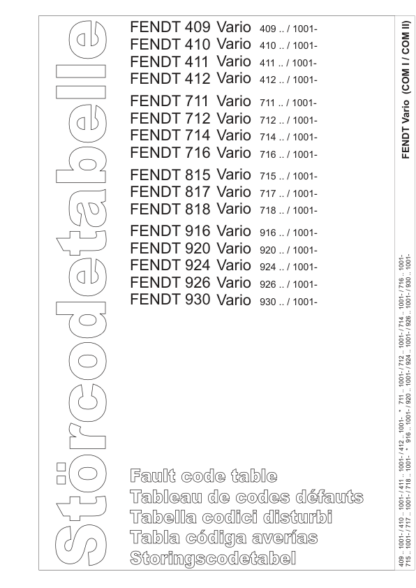 Fendt 900 Vario Tractors Fault Codes Manual - Image 3