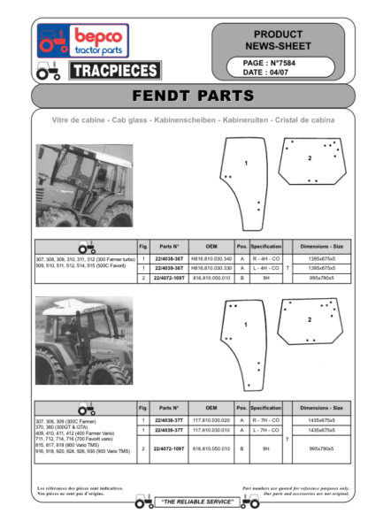 Fendt Tractors Replacement Parts Catalog - Image 6