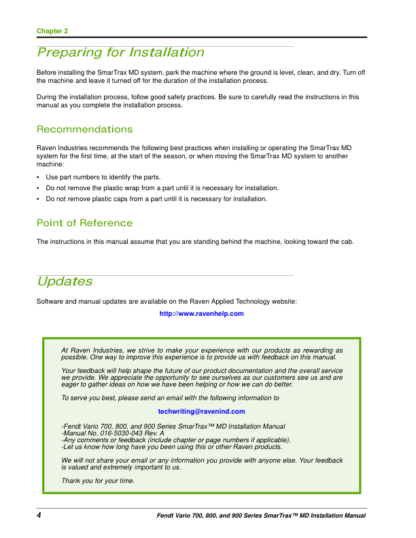 Fendt Vario 700 800 900 Series Tractors SmarTrax MD Installation Manual - Image 8