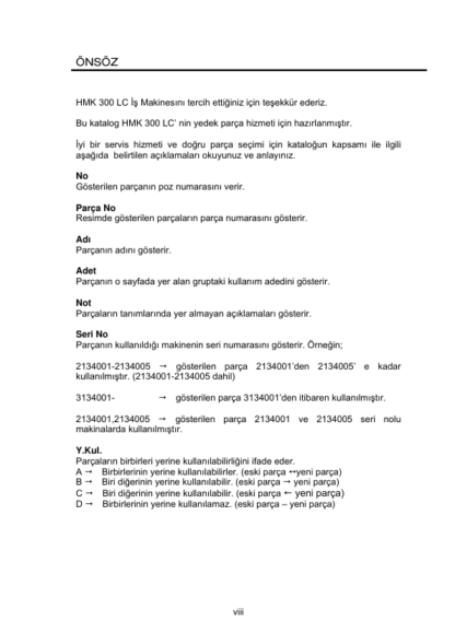Hidromek HMK300LC Excavator Parts Catalog - Image 3