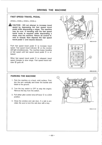 Hitachi EX Series Excavators Operators Manual - Image 9