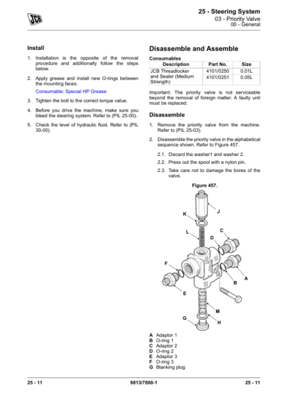 JCB 3CX Backhoe Loader Service Manual 2017+ 9813-7800 - Image 11