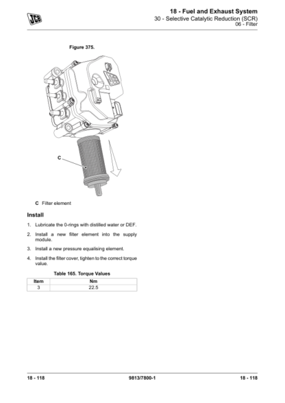 JCB 3CX Backhoe Loader Service Manual 2017+ 9813-7800 - Image 10