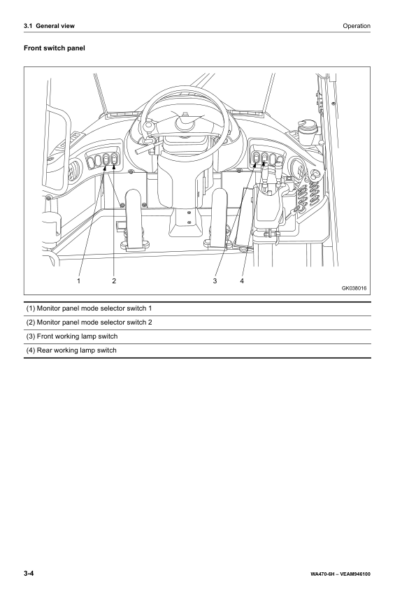 Komatsu WA470 Wheel Loader Operator Manual 2 - Image 12