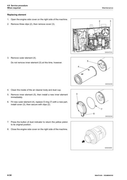 Komatsu WA470 Wheel Loader Operator Manual 2 - Image 10