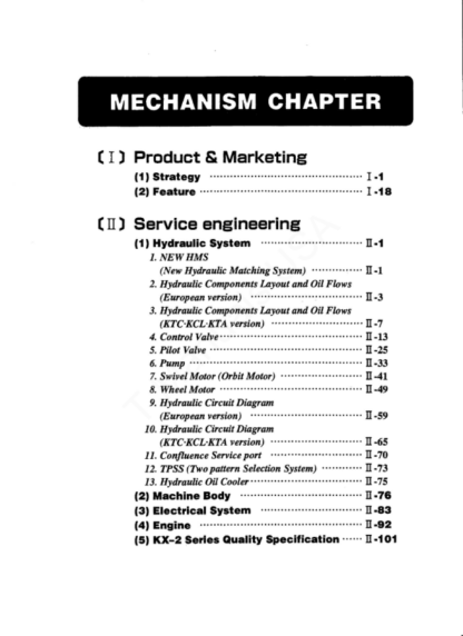 Kubota KX41 2 KX61 2 KX71 2 KX91 2 KX121 2 KX161 2 Excavator Workshop Manual - Image 4