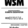 Kubota KX41 2 KX61 2 KX71 2 KX91 2 KX121 2 KX161 2 Excavator Workshop Manual - Image 2