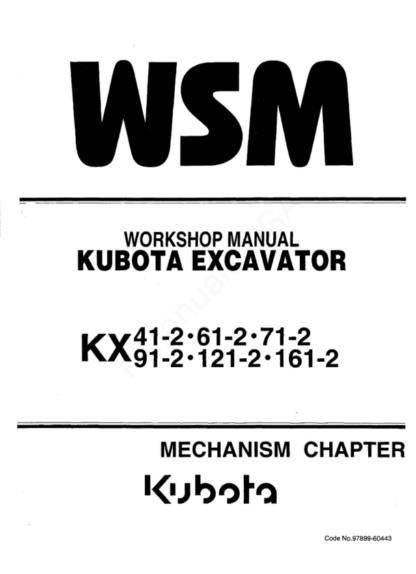 Kubota KX41 2 KX61 2 KX71 2 KX91 2 KX121 2 KX161 2 Excavator Workshop Manual - Image 2