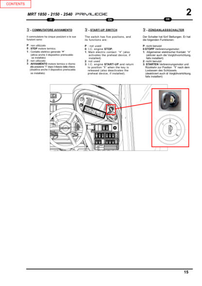 Manitou MRT1850 MRT2150 MRT2540 Telescopic Handlers Workshop Service Manual - Image 12