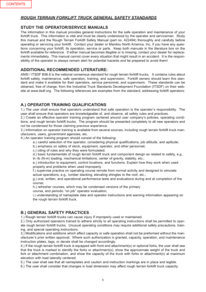 Manitou MRT1850 MRT2150 MRT2540 Telescopic Handlers Workshop Service Manual - Image 3