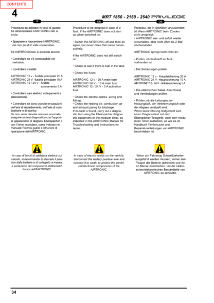 Manitou MRT1850 MRT2150 MRT2540 Telescopic Handlers Workshop Service Manual - Image 11
