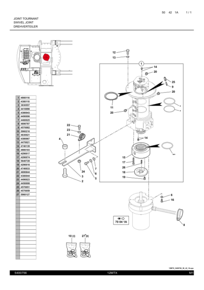 Mecalac 12MTX Excavator Parts Catalog SN 40000 - Image 6