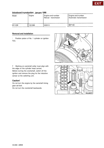 Mercedes M102 Engines Service Manual - Image 7