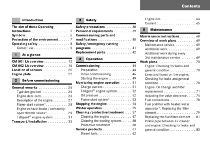 Mercedes OM 501 OM 502 Engines Operator Manual - Image 11