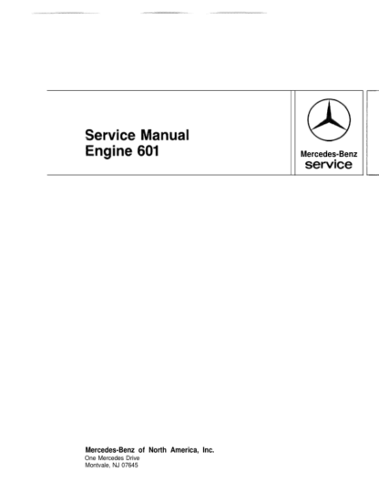 Mercedes OM 601 Engines Service Manual - Image 2