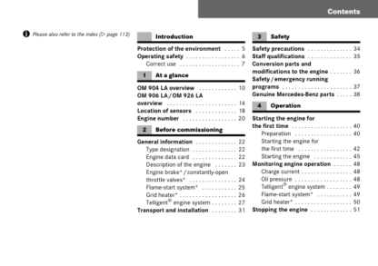 Mercedes OM 904LA OM 906LA OM 926LA Engines Operation Manual - Image 4