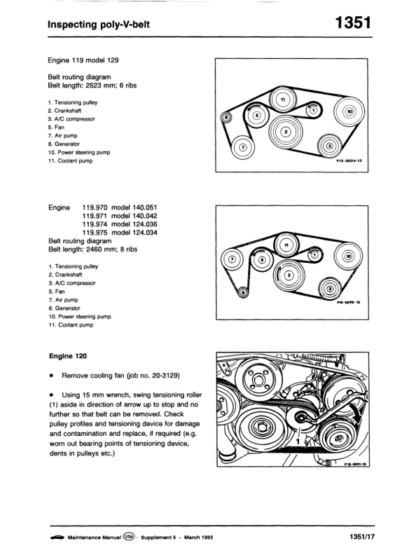 Mercedes Series 107 123 124 126 129 140 201 Maintenance Manual - Image 10