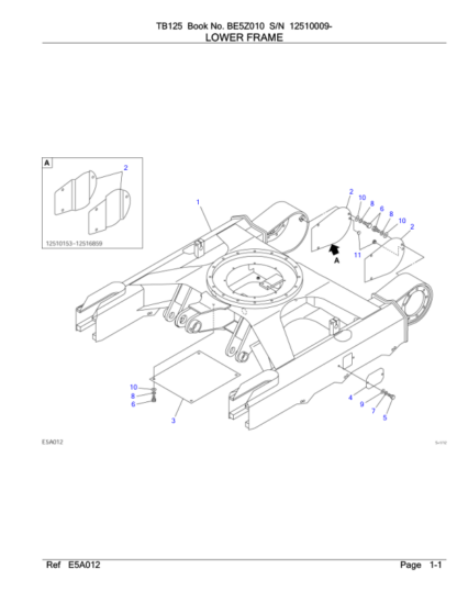 Takeuchi TB125 Excavator Parts Catalog - Image 4
