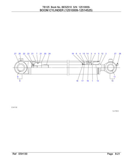 Takeuchi TB125 Excavator Parts Catalog - Image 10