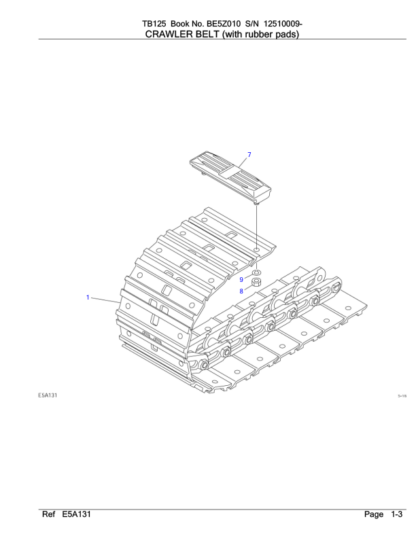 Takeuchi TB125 Excavator Parts Catalog - Image 7