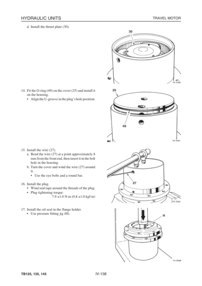 Takeuchi TB125 TB135 TB145 Excavator Workshop Manual - Image 9