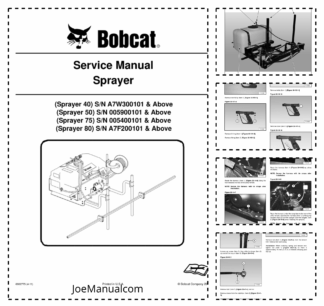Bobcat 40 50 75 80 Sprayer Service Manual