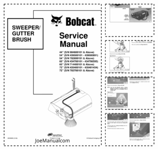 Bobcat 44 54 60 72 Sweeper Gutter Brush Attachment Service Manual
