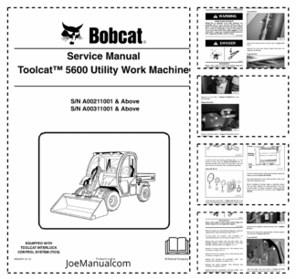 Bobcat 5600 Toolcat Utility Work Machine Service Manual A00211001 A00311001