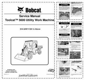 Bobcat 5600 Toolcat Utility Work Machine Service Manual A0W111001