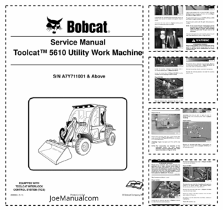 Bobcat 5610 Toolcat Utility Work Machine Service Manual A7Y711001