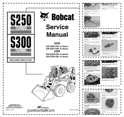 Bobcat S250 S300 Skid Steer Loader Service Manual 5260 2561 5258 5259