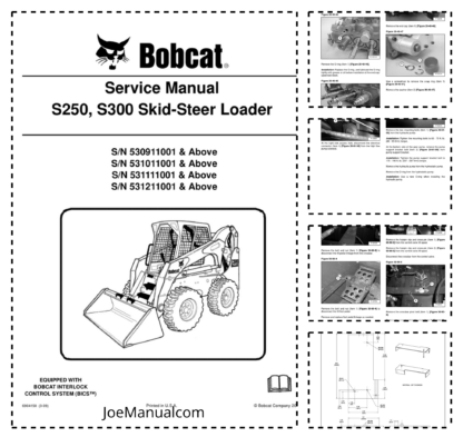 Bobcat S250 S300 Skid Steer Loader Service Manual 5309 5310 5311 5312