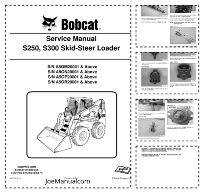 Bobcat S250 S300 Skid Steer Loader Service Manual A5GM A5GN A5GP A5GR