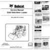 Bobcat S300 Skid Steer Loader Service Manual AJ4M11001