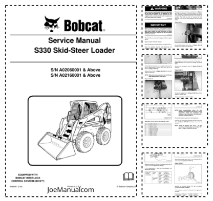 Bobcat S330 Skid Steer Loader Service Manual A02060001 A02160001