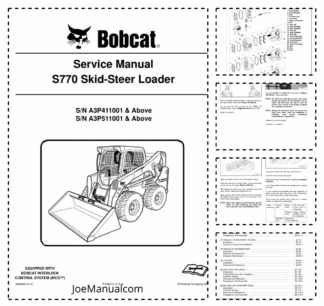 Bobcat S770 Skidster Service Manual SN A3P411001 A3P511001