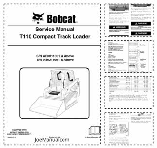 Bobcat T110 Compact Track Loader Service Manual AE0H11001 AE0J11001