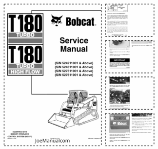 Bobcat T180 Compact Track Loader Service Manual 52421 5243 5275 5276
