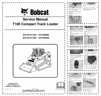Bobcat T180 Compact Track Loader Service Manual 531411001 531511001