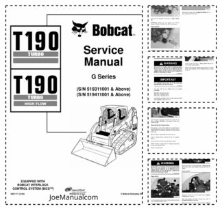Bobcat T190 Compact Track Loader Service Manual 519311001 519411001